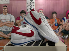 Nike Low-Top Sneakers White Red and Blue