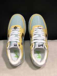 BAPE STA Low-Top Sneakers Yellow Blue Brown