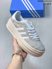 Adidas Originals Gazelle Bold W Grey White Platform Sneakers