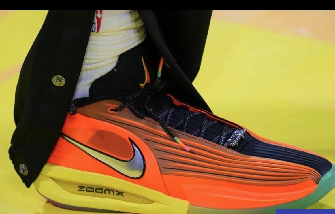 Nike ZoomX Running Sneakers Orange Navy Green