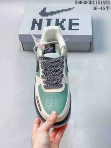 Nike Air Force 1 Low Sneakers in Mint Green and Off-White