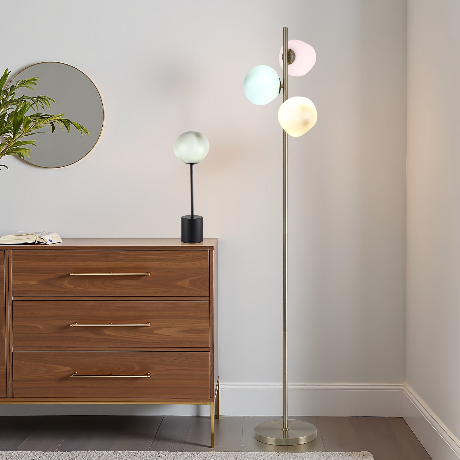 Hand-Blown Globe Glass Lamp Collection, 18\