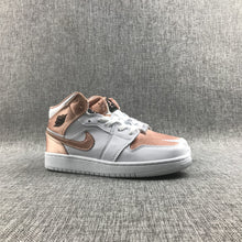 Air Jordan 1 Mid Rose Gold White Sneakers 555112-190