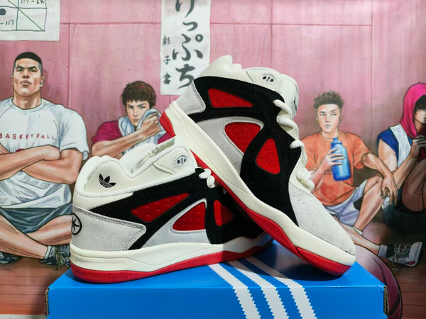 adidas Black White Red Basketball Sneakers