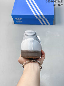 adidas Samba White and Grey Low-Top Sneakers 06VD821A21