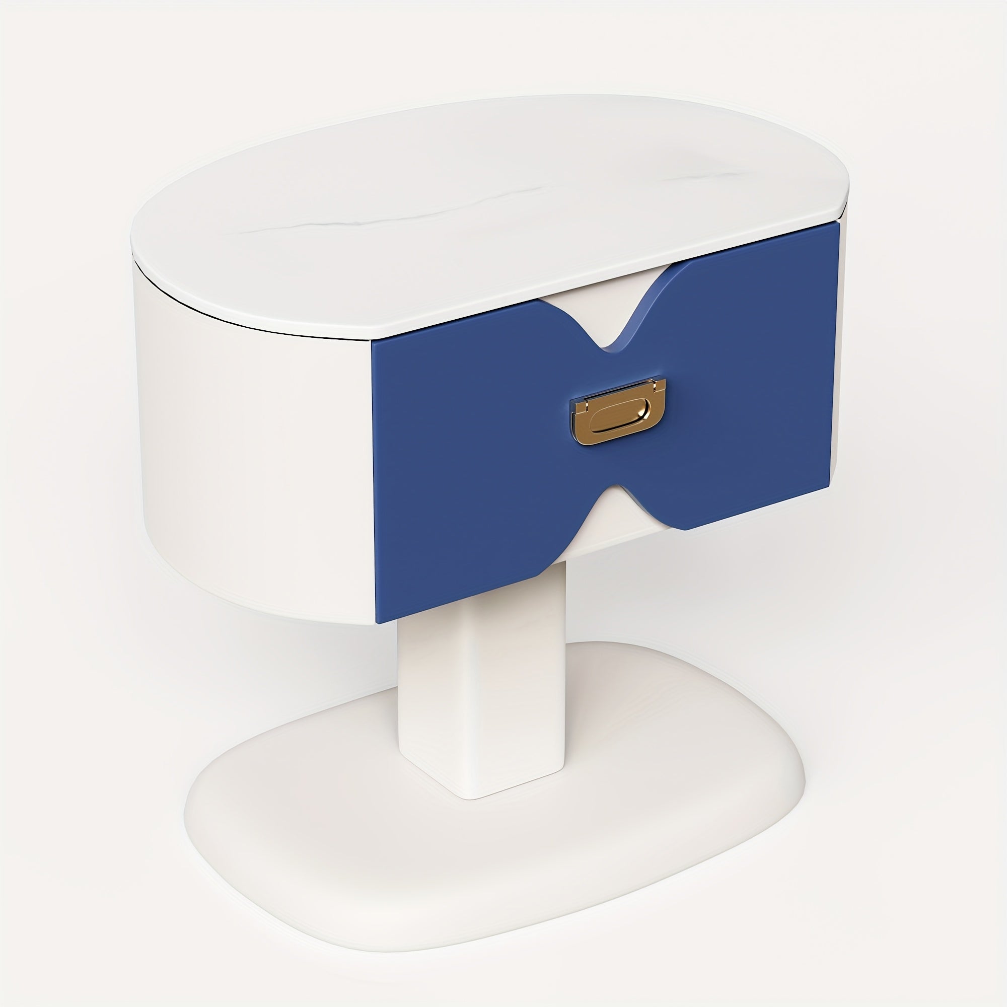 Contemporary Bedside Table Featuring a Single Drawer, Designed for Storing Glasses, Books, And Personal Belongings