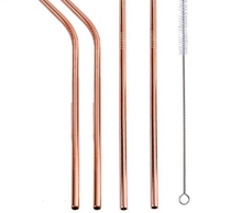 Colorful Reusable Stainless Steel Straws (4 pcs)