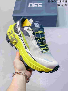 Kailas FUGA EX330 Trail Running Shoes, White and Neon Yellow