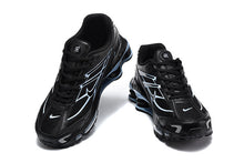Nike Shox R4 Black and Light Blue Sneakers