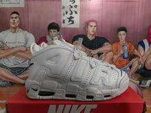 Nike Air More Uptempo White Deep Blue Sneakers