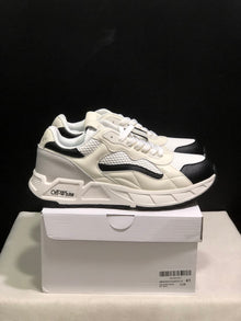 Off-White Leather Low-Top Sneakers White Black