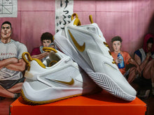 Nike Zoom Basketball Shoes White and Gold