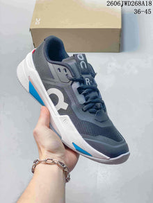 On The Roger Pro Fire Tennis Shoes, Gray/Blue, 611680ASUTU