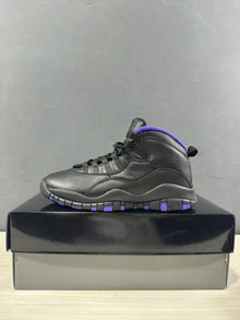 Jordan Air Jordan 10 High Black and Purple Sneakers 130209-051