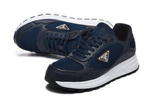 Prada Navy Mesh Panel Low-Top Sneakers