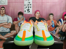 Converse Basketball Shoes in White, Green and Orange