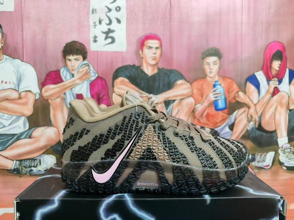 Nike Zoom Basketball Shoes in Brown and Pink