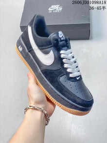 Nike Air Force 1 Low Sneakers Navy White Gum Sole