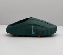 Nike Dark Green Slides with Orange Sole Details