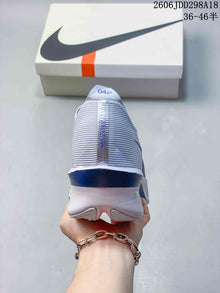 Nike ZoomX Vaporfly NEXT% 4 Road Racing Shoes, White and Blue