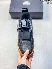 Nike Air Force 1 Utility BHM QS Low-Top Sneakers, Black and Orange