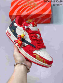 Jordan Air Jordan 1 Low Multicolor Leather-Style Sneakers