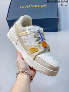 Louis Vuitton Archlight Low-Top Sneakers in White and Gold