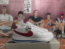 Nike White and Red Low-Top Sneakers