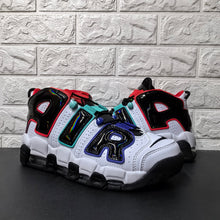 Nike Air More Uptempo Sneakers White Black Red Aqua
