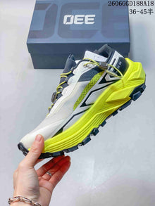 Kailas FUGA EX330 Trail Running Shoes, White and Neon Yellow
