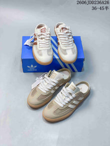 Adidas Originals Samba OG Mule Sneakers, Cream and Brown