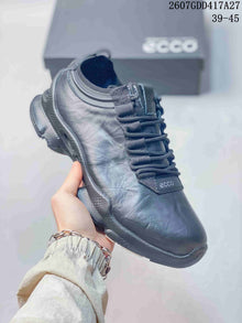 ECCO 2607GDD417A27 Black Lace-Up Casual Sneakers