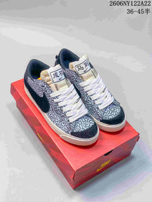Nike Blazer Low Jumbo Sneakers, Red and White