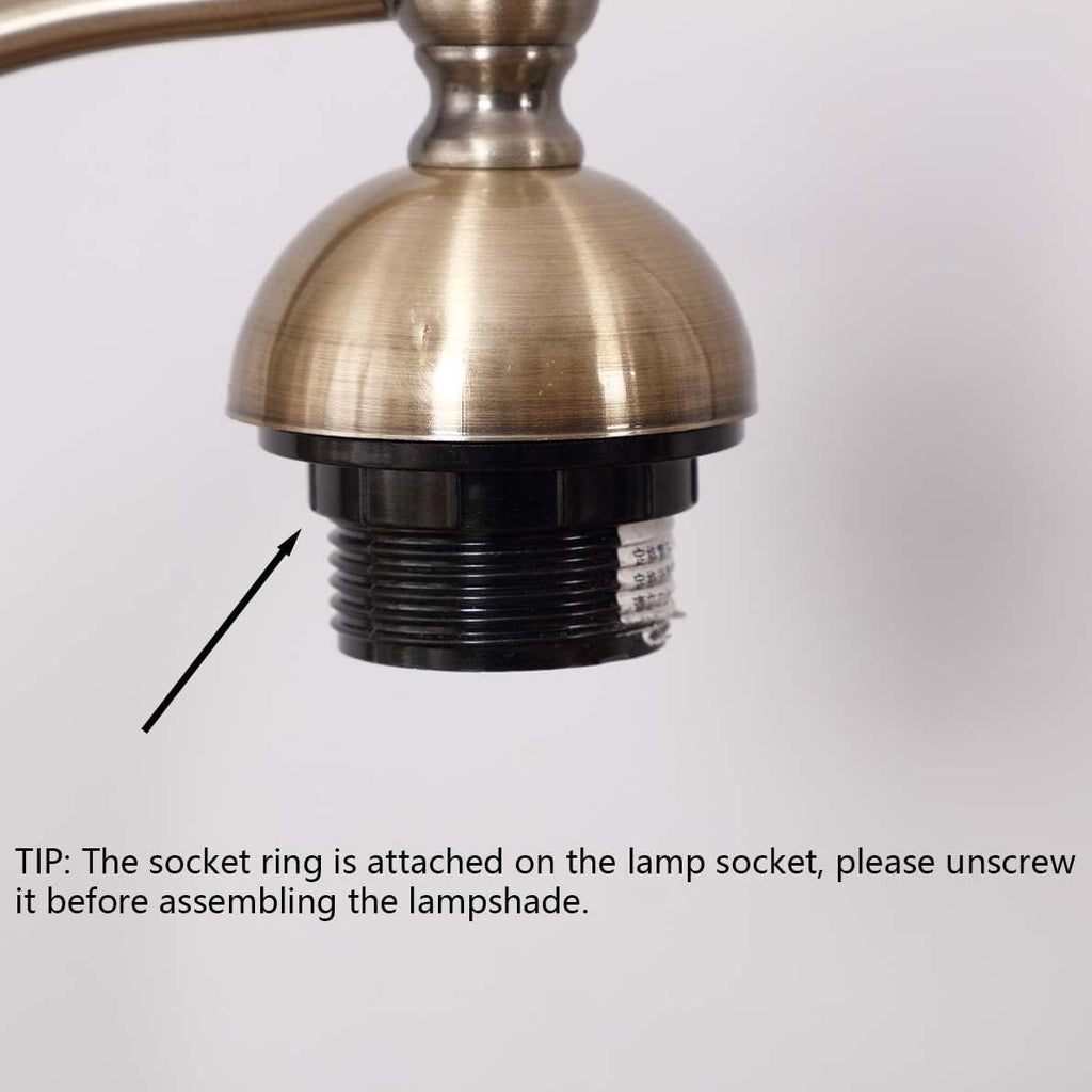 Tiffany Style Stained Glass Flower Petal Table Lamp with Brass Base for Home Decor (Light Blue, 8 in Rose Lily)