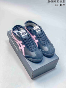 Onitsuka Tiger Mexico 66 Deluxe Sneakers in Navy and Pink