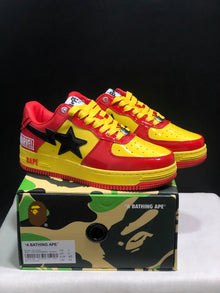 BAPE Bape Sta Low-Top Sneakers Red Yellow Black