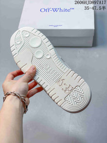 Off-White White Leather Low-Top Sneakers