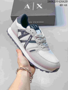 Armani Exchange TREND White and Navy Mesh Sneakers 06JDY420A20