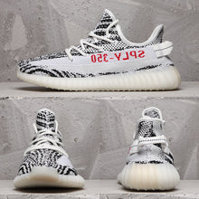 Yeezy 350 V2 Black and White Knit Sneakers