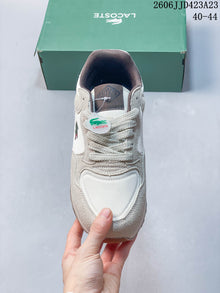 Lacoste Men's Beige Lace-Up Retro Sneakers 06JJD423A23