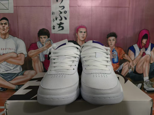Nike White Purple and Orange Low-Top Sneakers