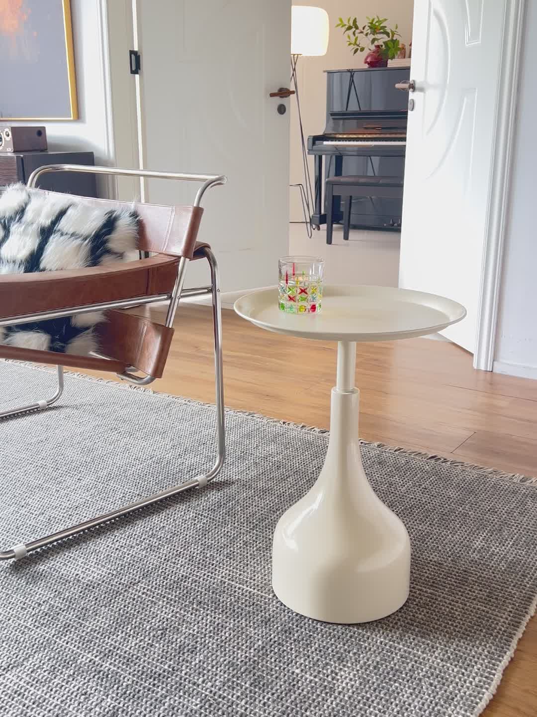 European And American-style High-end Side Tables, Glass-top Side Tables for Sofas, Simple Bedside Tables, Lightweight And Mobile Circular Coffee Tables for Balconies, And Durable Wrought Iron Corner Tables with Creative Designs.