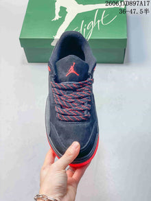 Jordan Flight Court Low-Top Basketball Shoes, Black and Red