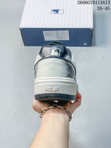 MLB NY Graffiti Platform Sneakers, White and Navy