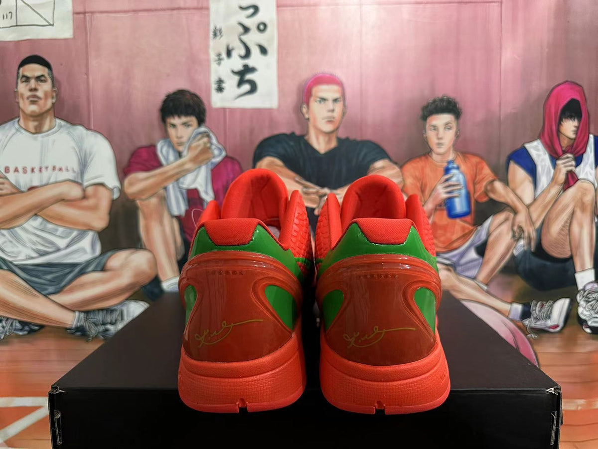 Nike Kobe PE Basketball Shoes in Red and Green