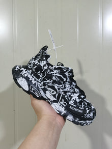 Balenciaga Track 3.0 Graffiti Sneakers Black White 542436