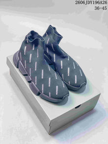 Balenciaga Speed-Style Sock Sneakers in Dark Gray