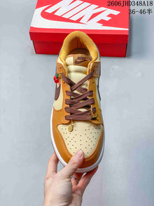 Nike SB Dunk Low Sneakers in Cream, Tan and Brown
