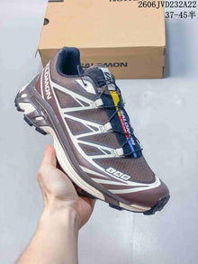 Salomon XT-6 Trail Running Shoes in Brown and Gray