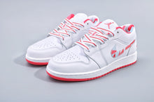 Jordan 1 Low Women's White Pink Red Sneakers